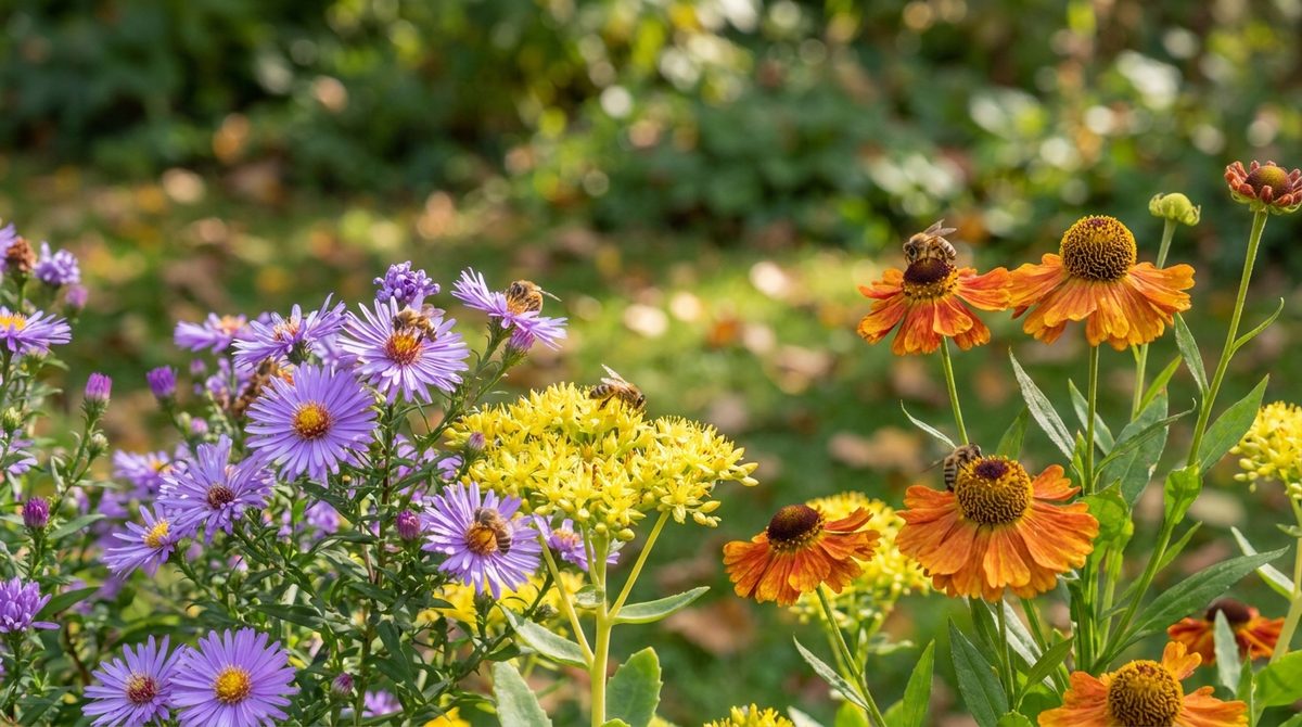 Herfstbloeiers voor bijen: essentiële nectar voor de winter